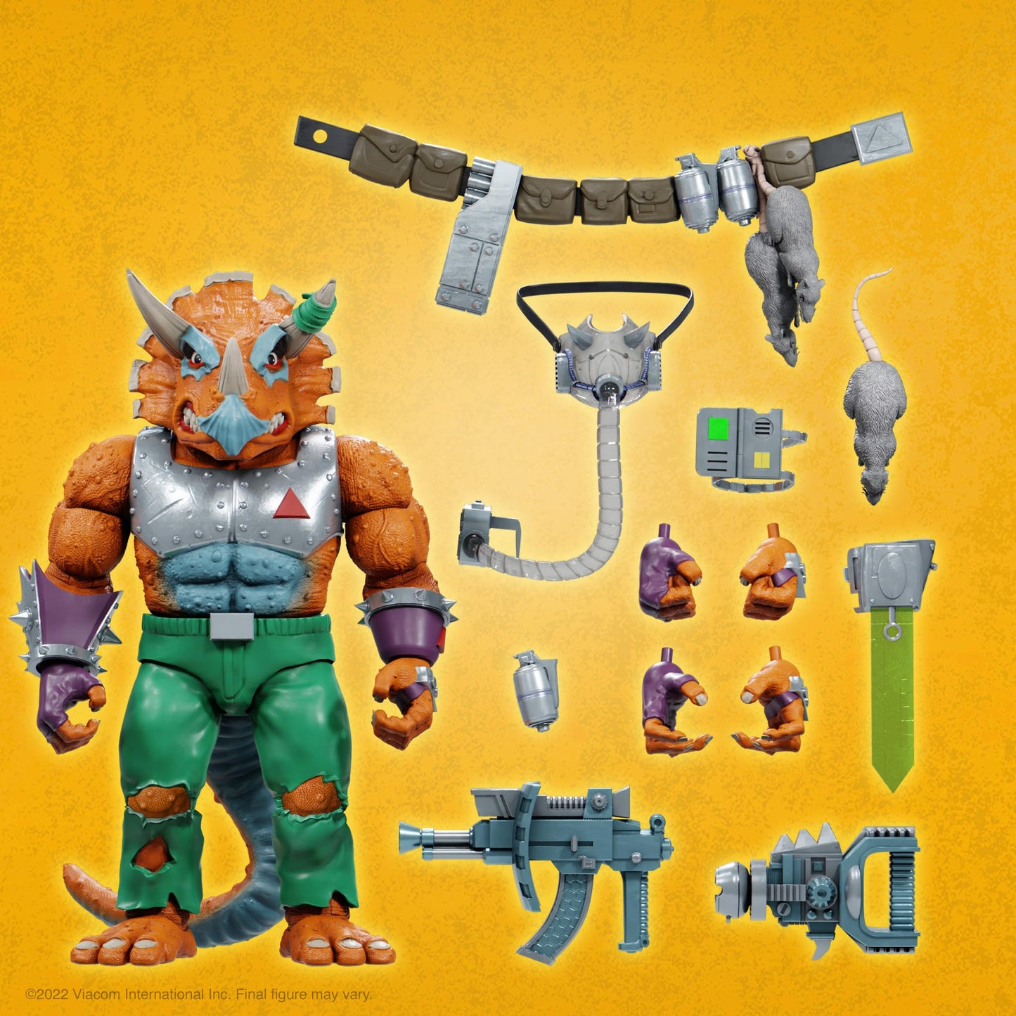 Super7 ULTIMATES! Triceraton 8-inch TMNT Action Figure with Neutron Neutralizer and Laser Phaser