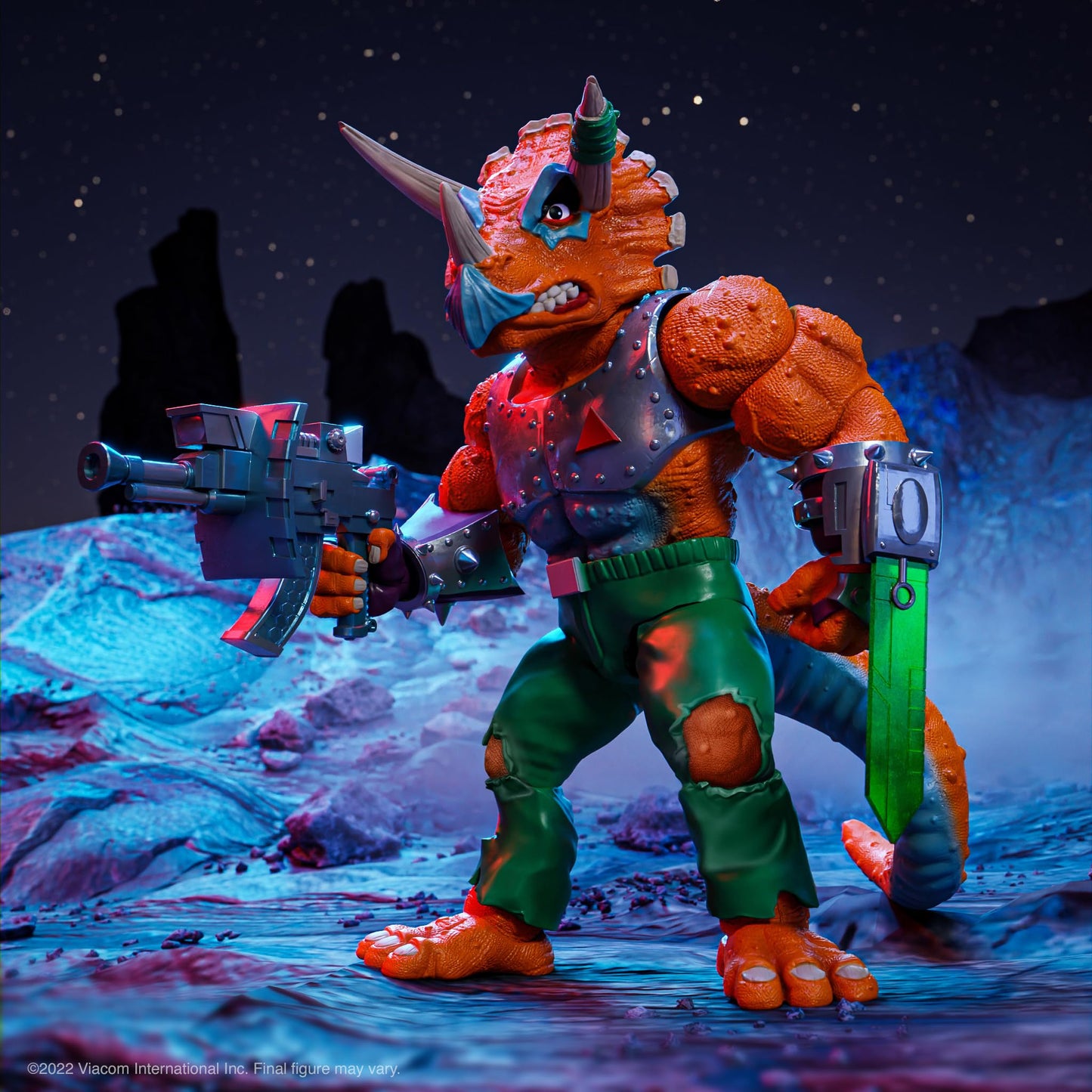 Super7 ULTIMATES! Triceraton 8-inch TMNT Action Figure with Neutron Neutralizer and Laser Phaser