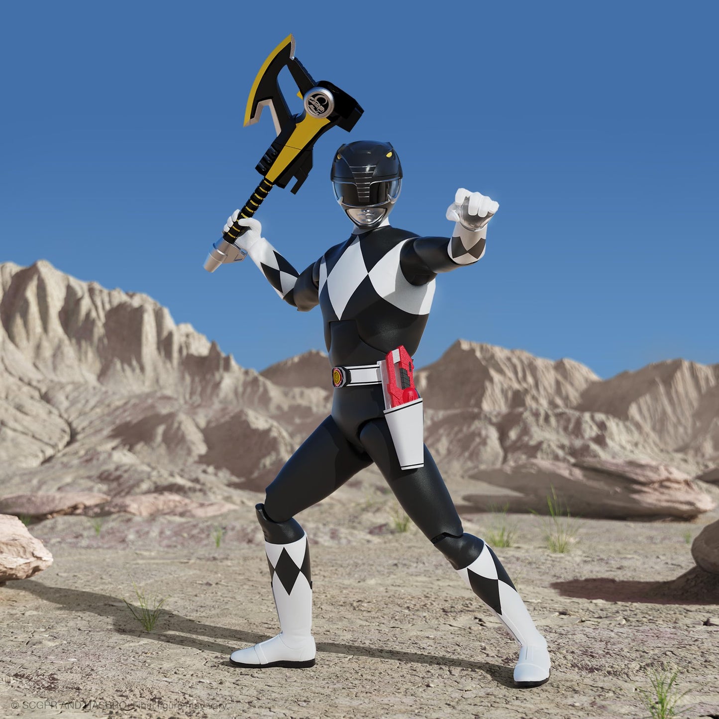 Super7 ULTIMATES! Black Ranger - 7-inch Mighty Morphin Power Rangers Figure