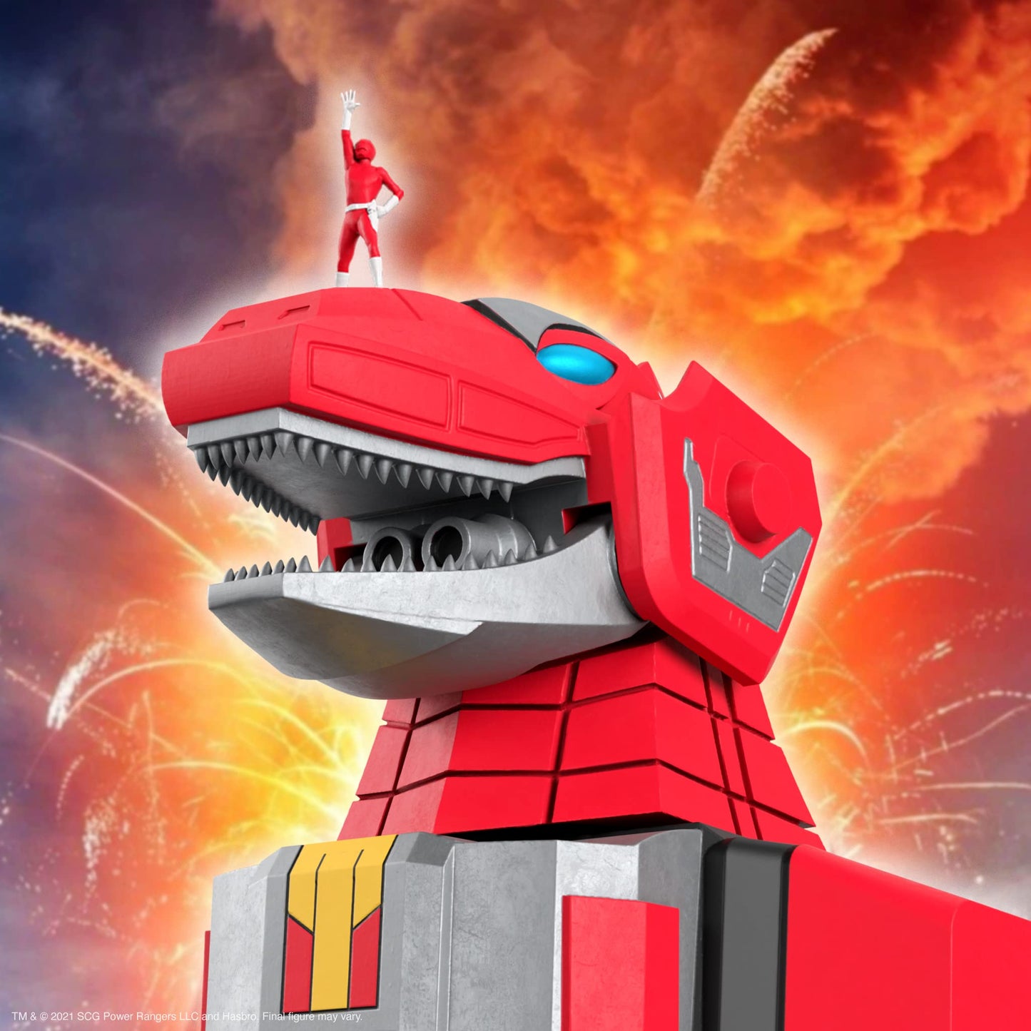 Super7 ULTIMATES! Tyrannosaurus Dinozord – 8-inch Power Rangers Figure