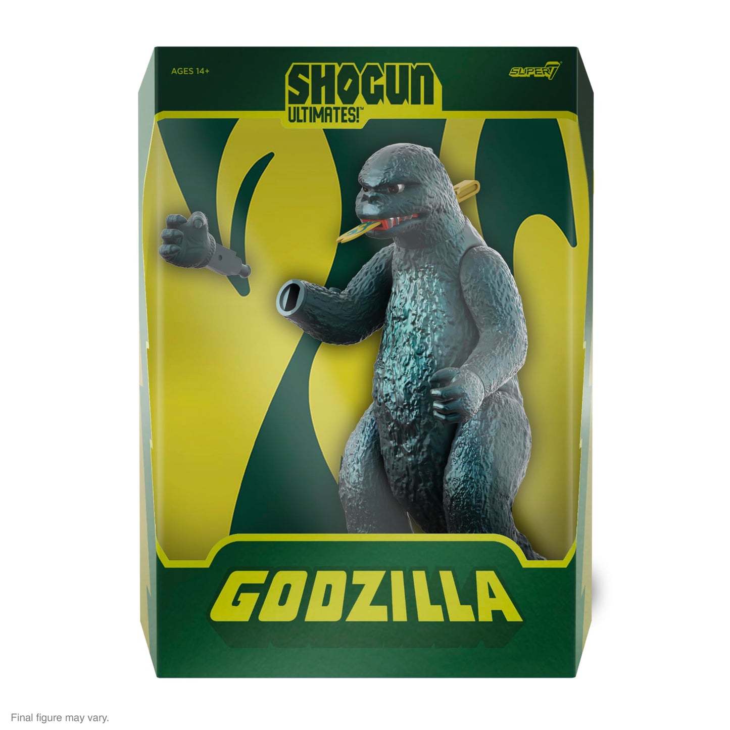 Super7 ULTIMATES! Toho Shogun Godzilla (Green Metallic Hawaii) - 8-Inch Action Figure