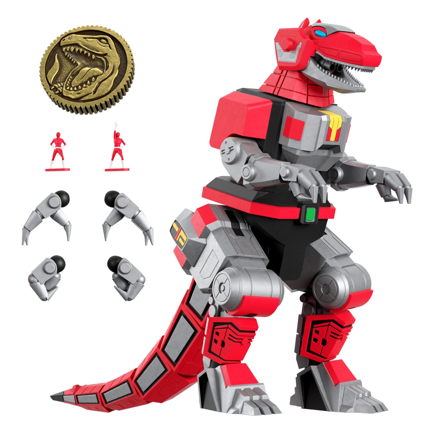 Super7 ULTIMATES! Tyrannosaurus Dinozord – 8-inch Power Rangers Figure