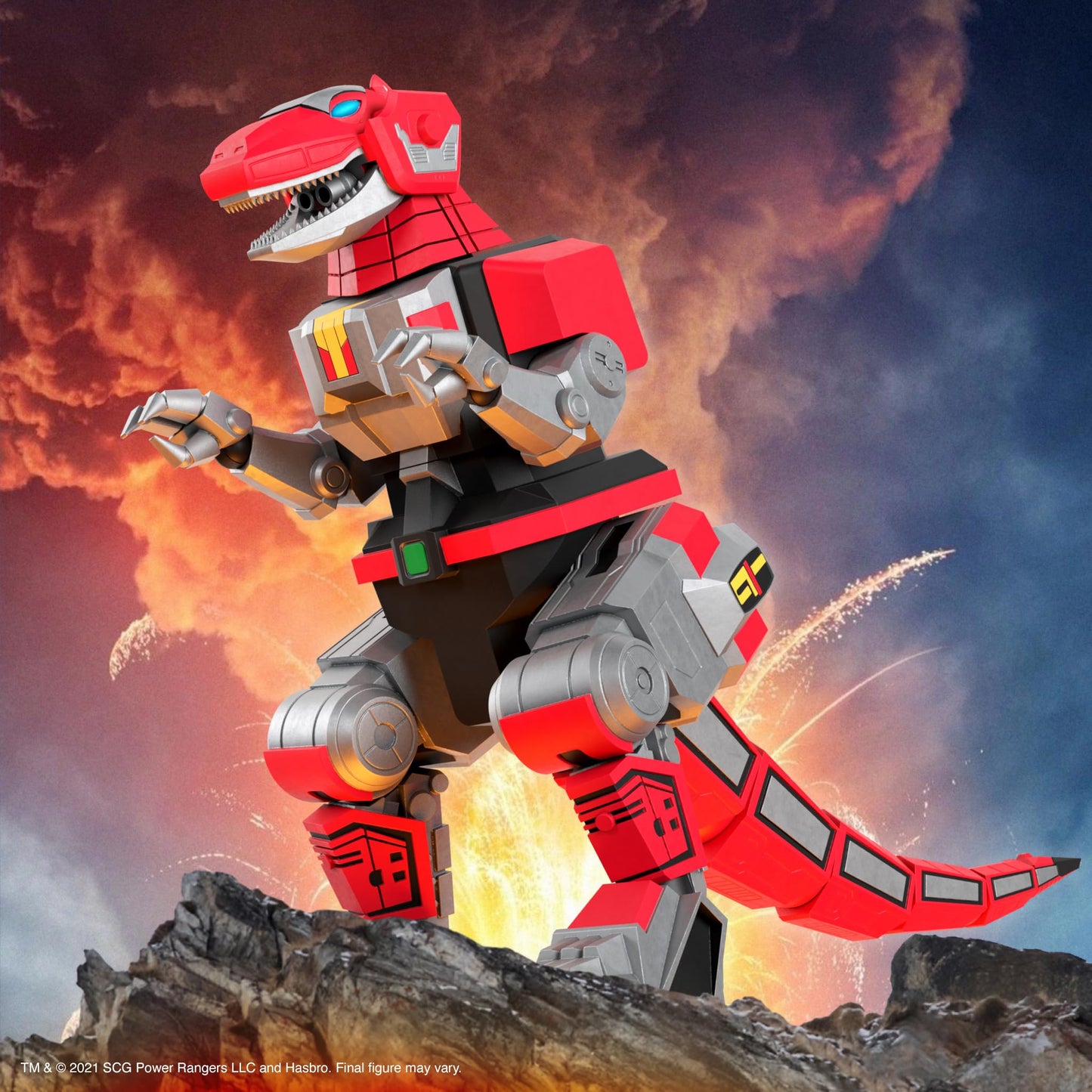 Super7 ULTIMATES! Tyrannosaurus Dinozord – 8-inch Power Rangers Figure