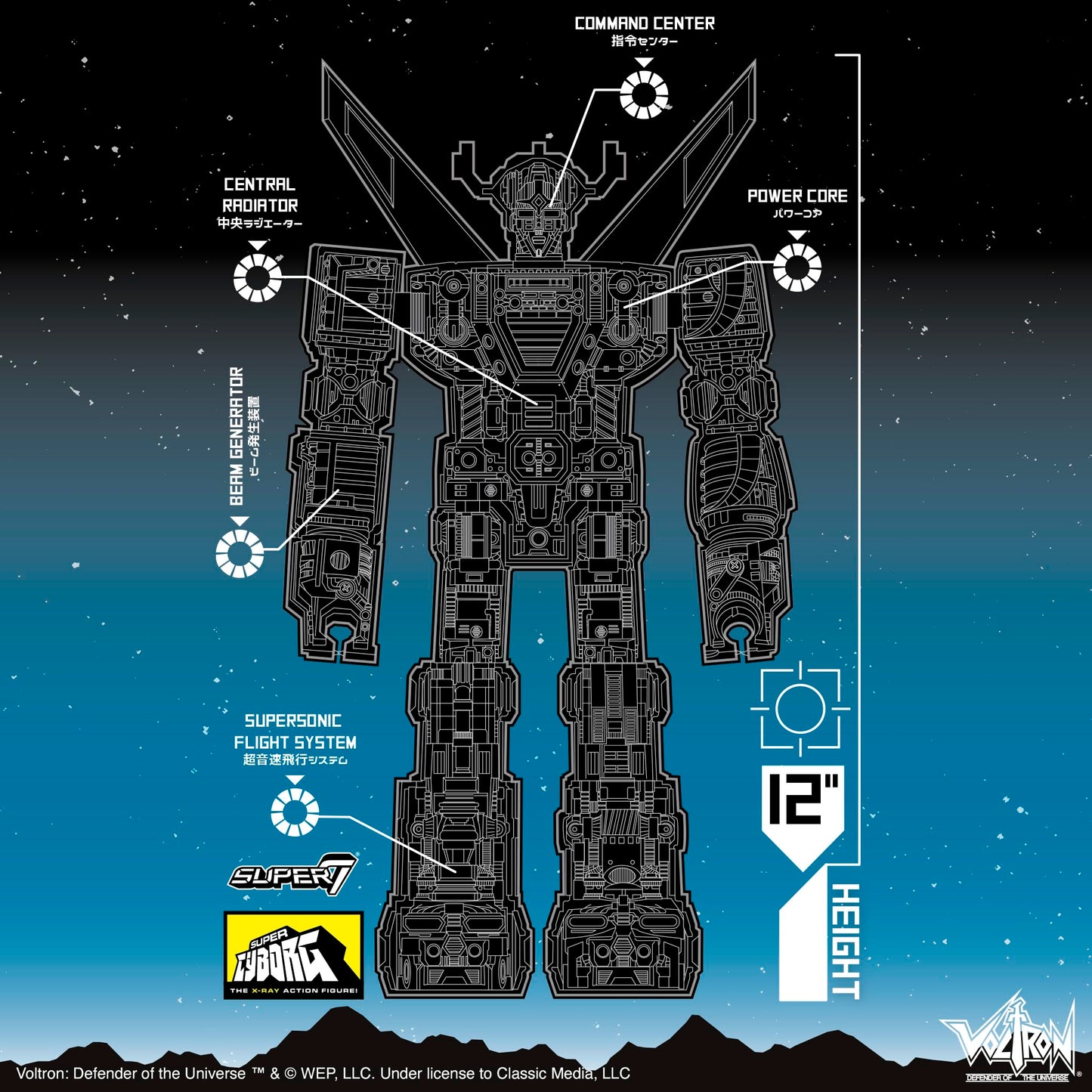 Super7 Super Cyborg Voltron - 11-Inch Action Figure with Accessories
