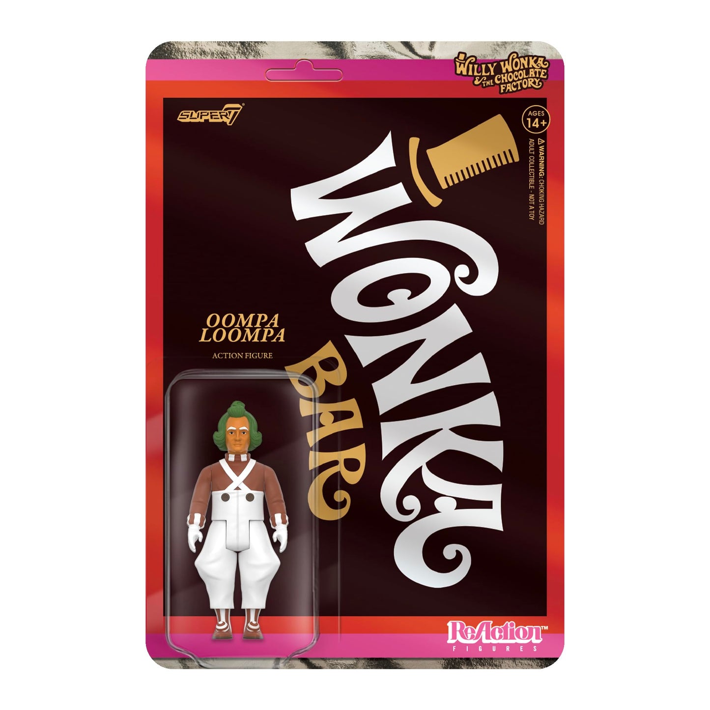 Super7 Willy Wonka Oompa Loompa 3.75-Inch ReAction Figure - Classic Movie Collectible