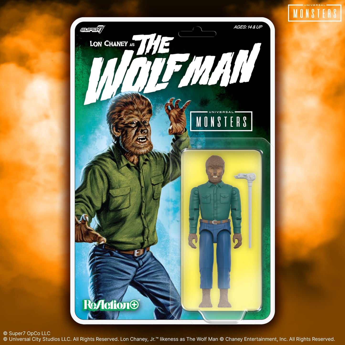 Super7 Reaction+ The Wolf Man 3.75-inch Action Figure | Universal Monsters Collectibles