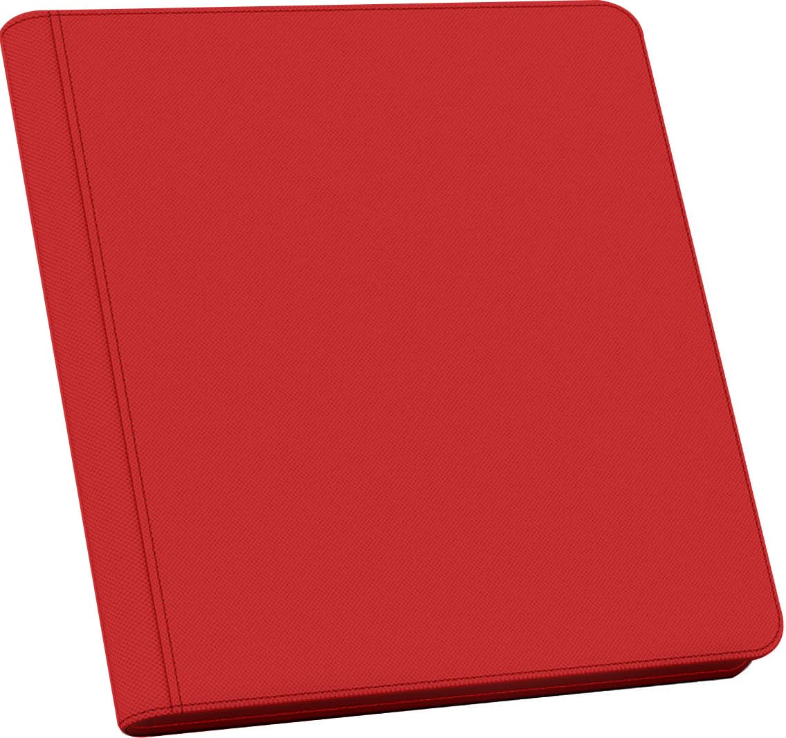 superaimi 1000+ Pockets Trading Card Binder — 16-Pocket Ringless Side-Loading Album, Red