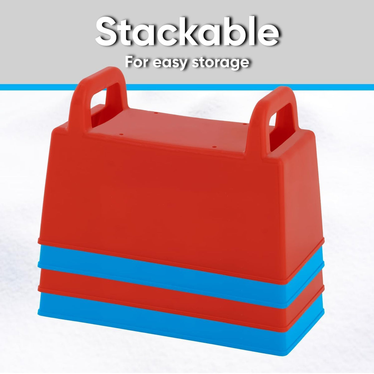 Superio Snow Brick Maker – Igloo Block Form for Snow & Sand (Red), 2 Pack