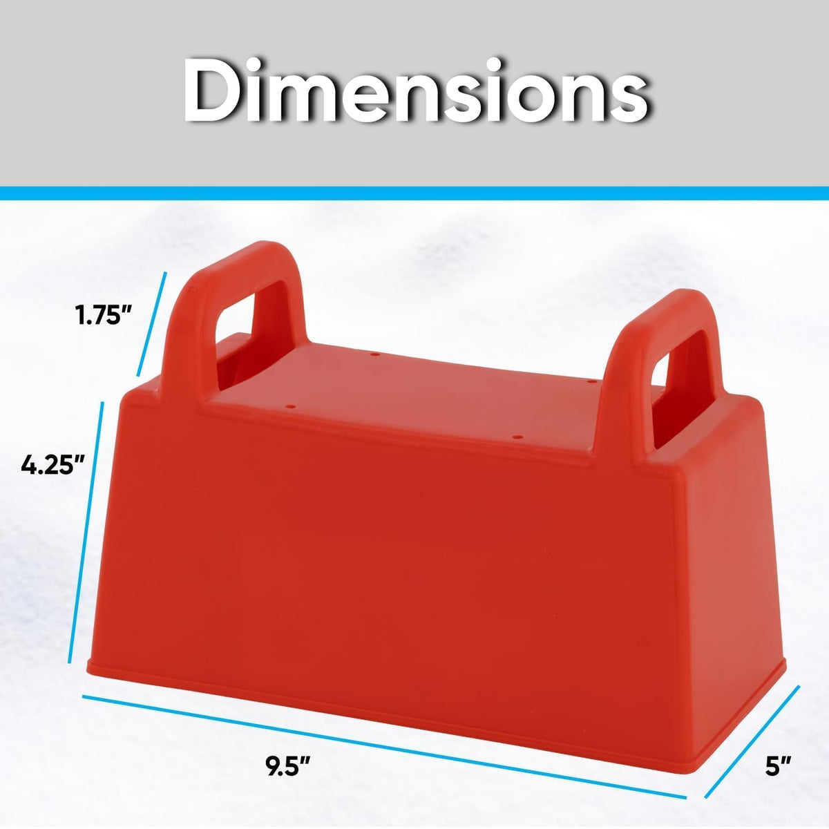 Superio Snow Brick Maker – Igloo Block Form for Snow & Sand (Red), 2 Pack