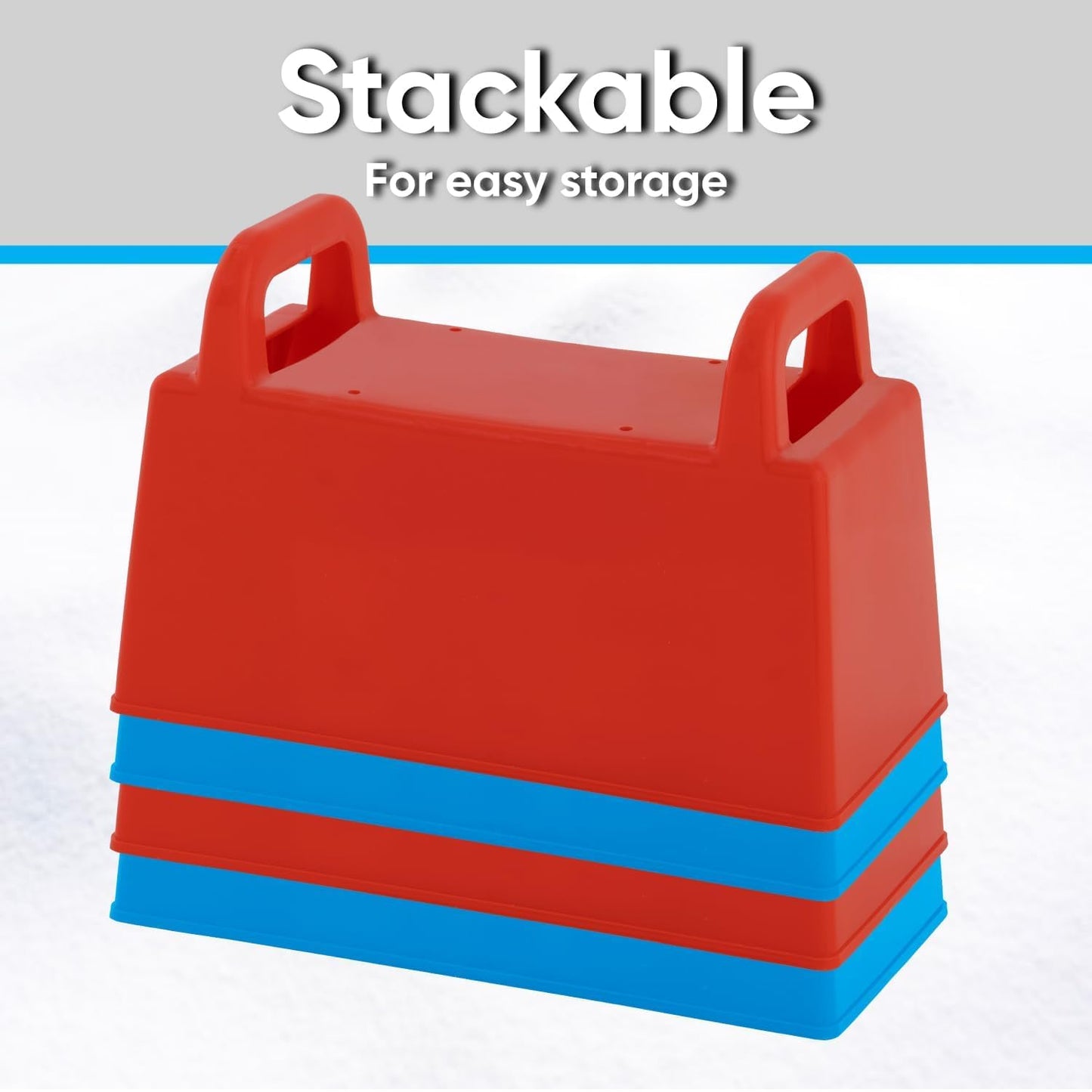Superio Snow Brick Maker Igloo Fort – Block Form for Snow & Sand Toys (Red/Blue)