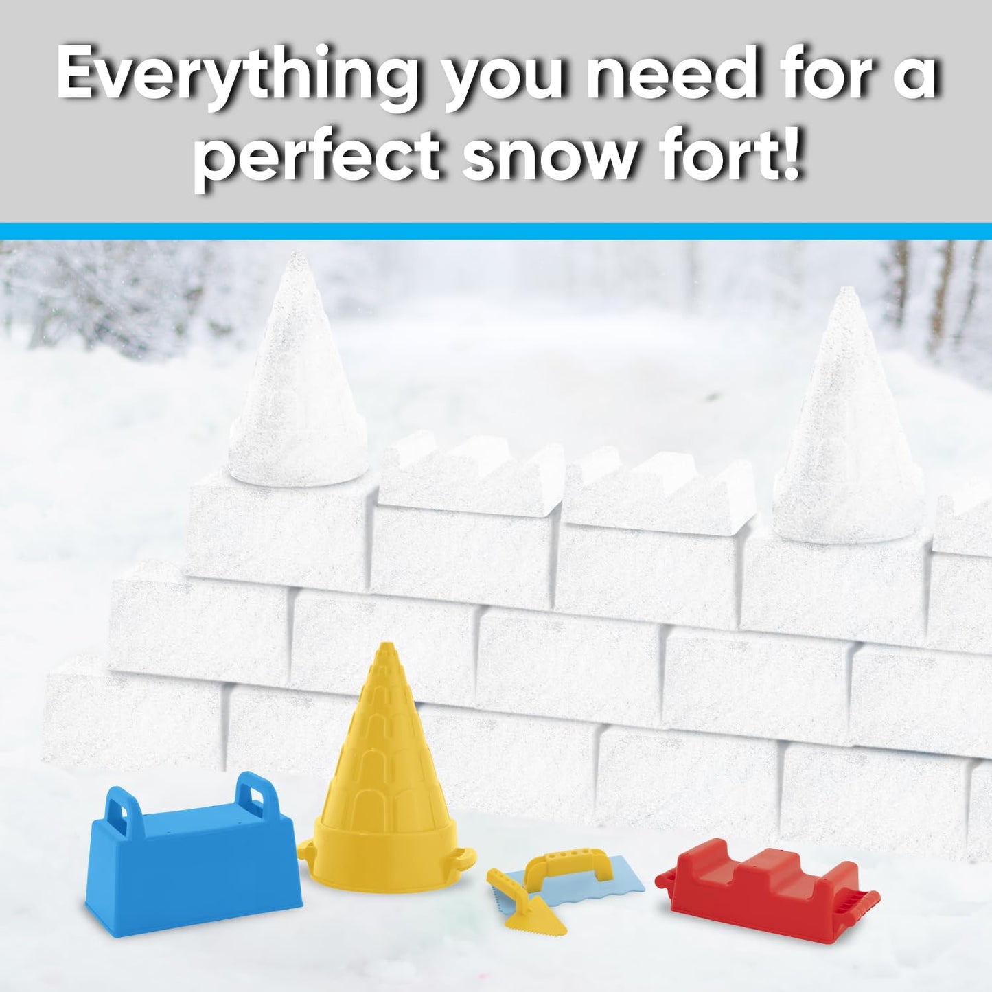 Superio Snow Brick Maker Igloo Fort – Block Form for Snow & Sand Toys (Red/Blue)