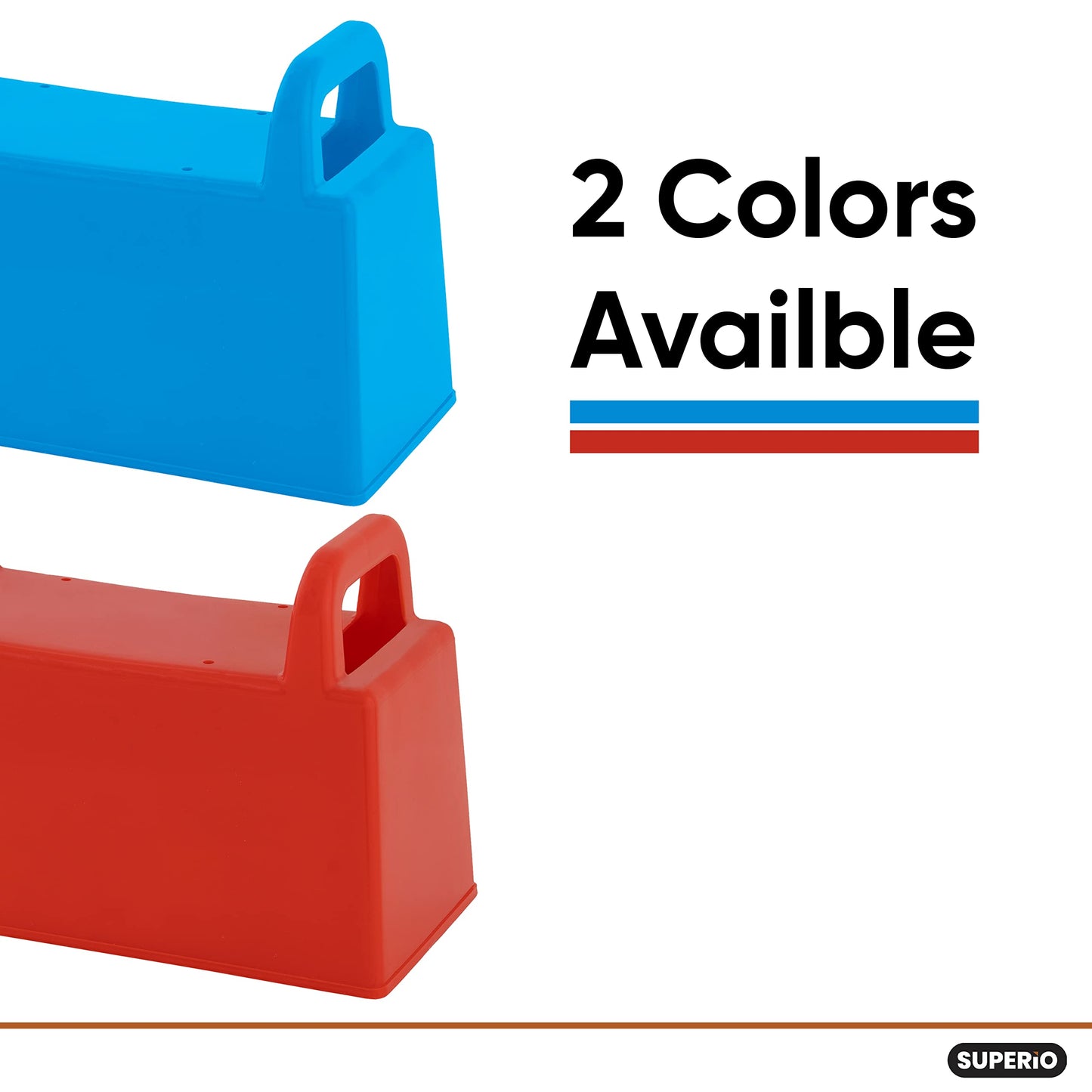 Superio Snow Brick Maker Igloo Fort Block Form – 6 Pack | Outdoor Winter Snow Toys & Sand Kit (Red/Blue)