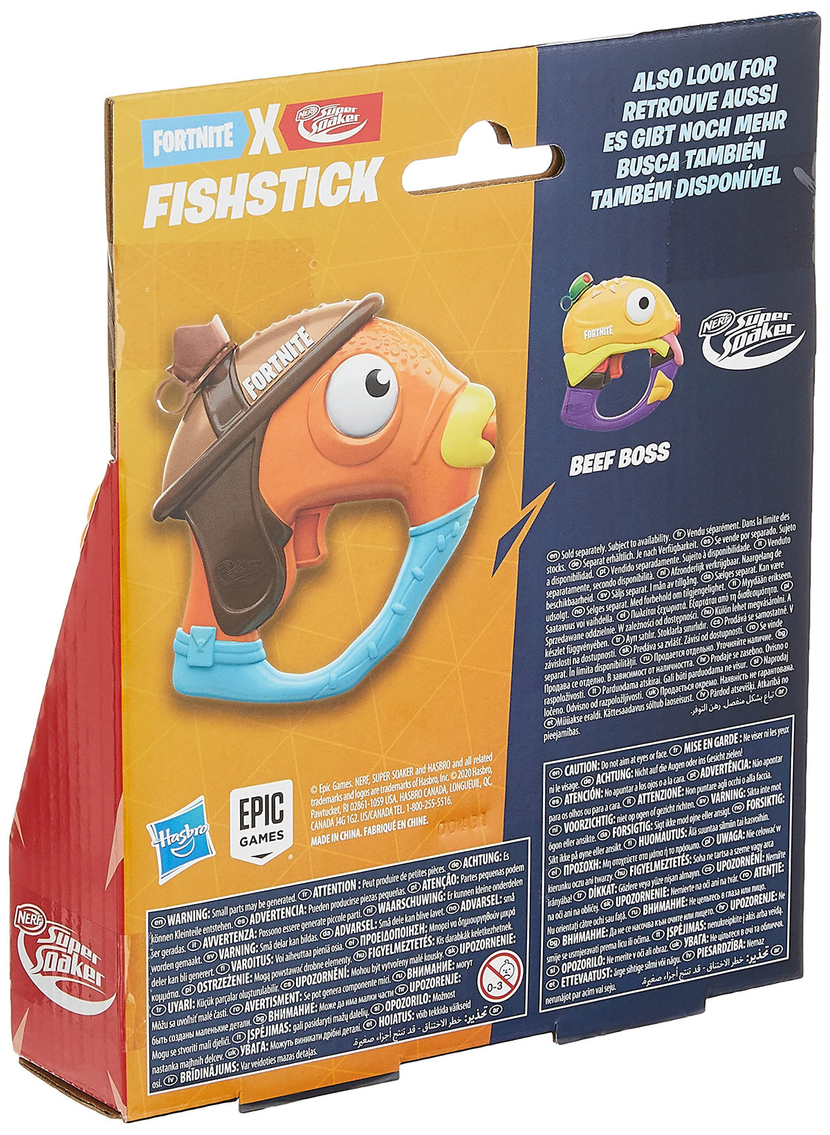 SUPERSOAKER Nerf Fortnite Fishstick Water Blaster – Micro, Portable Fun for Kids, Teens & Adults