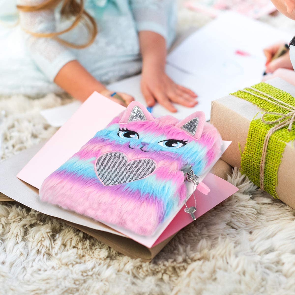 SuperStyle Journal Diary for Girls Aged 6-8 — Cute Cat Secret Diary with Lock