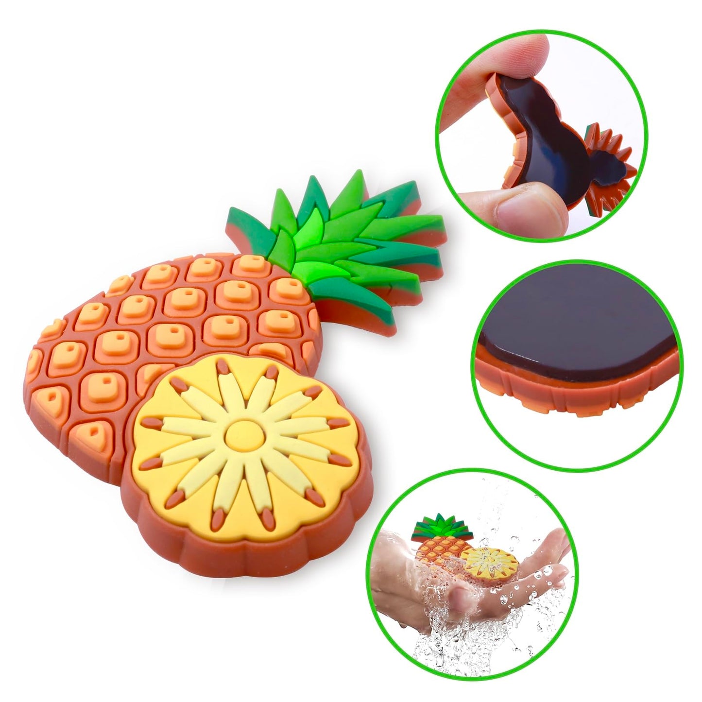 SUPINEEDO Fridge Magnets for Toddlers – Safe Rubber Fruit Toys for Ages 1–3
