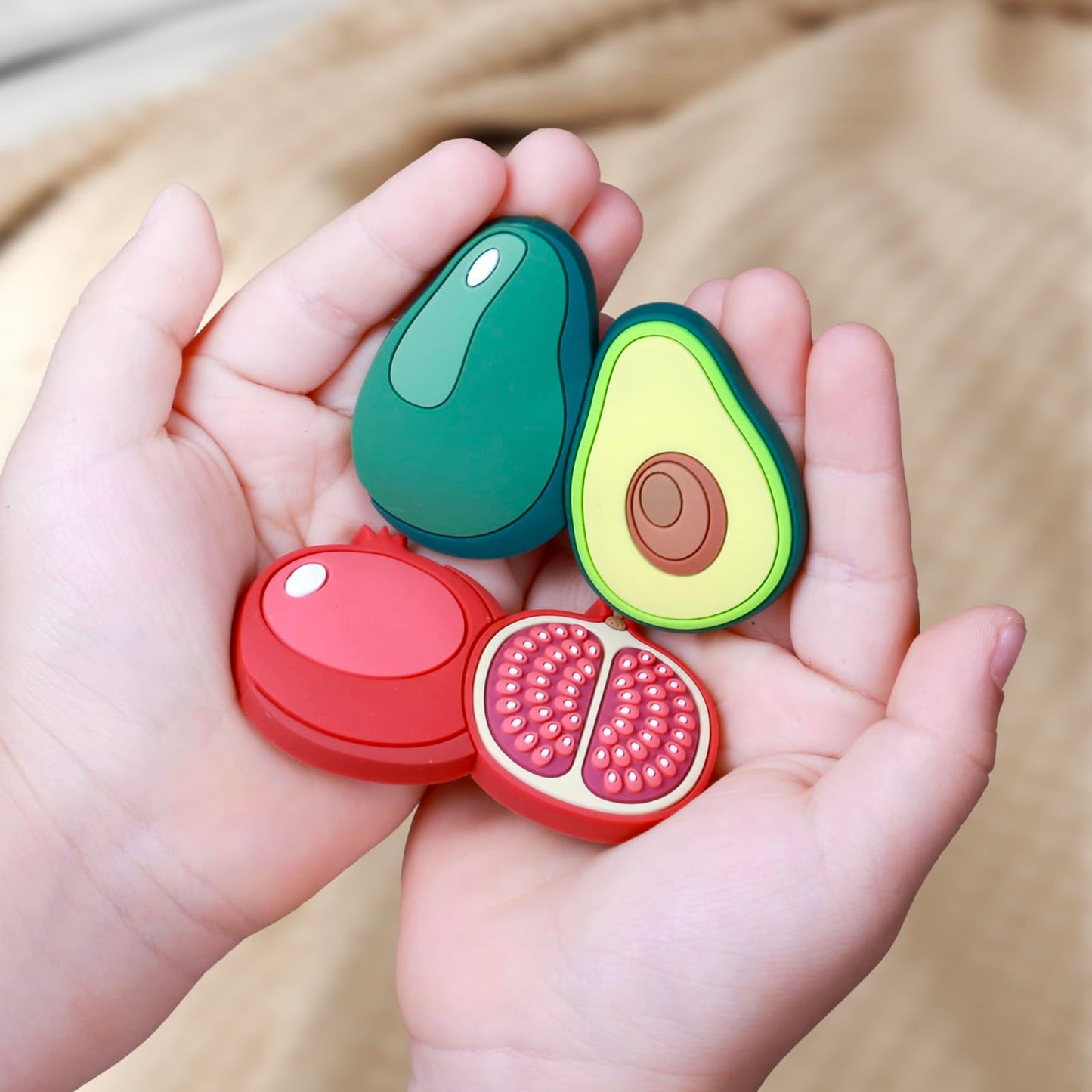 SUPINEEDO Fridge Magnets for Toddlers – Safe Rubber Fruit Toys for Ages 1–3