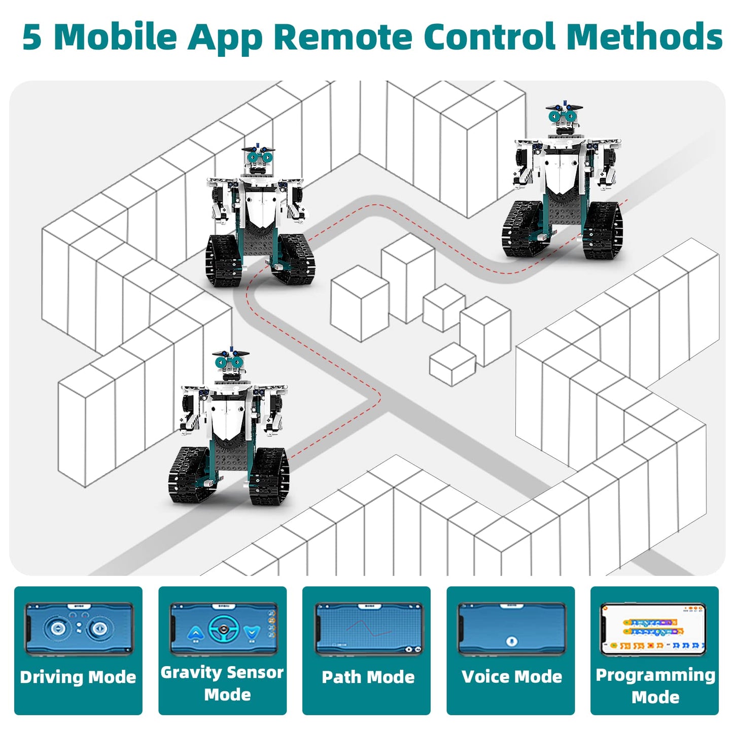 Suplanet STEM Robot Toys – 12-in-1 Remote & App-Controlled Kit for Kids 8-14 (469 Pcs)