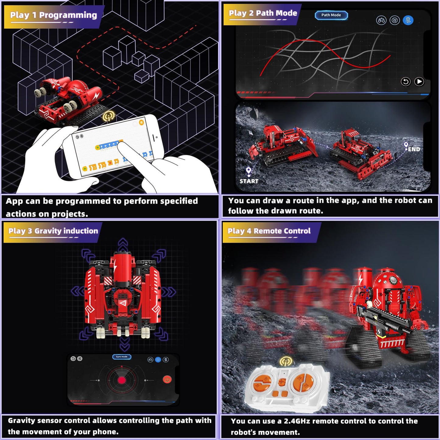 Suplanet STEM Robot Toys for Kids 8-14 – 5-in-1 Remote Control & APP Programmable Kit (495+ Pcs)