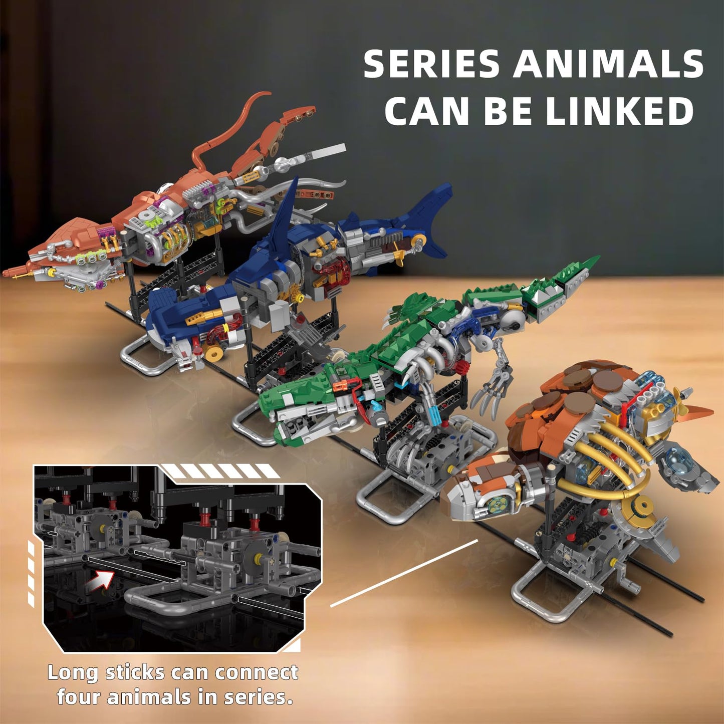 Suplanet Mechanical Turtle Building Set – 659PCS with Rotatable Mechanism & Display Stand | STEM Toy for Ages 8–14