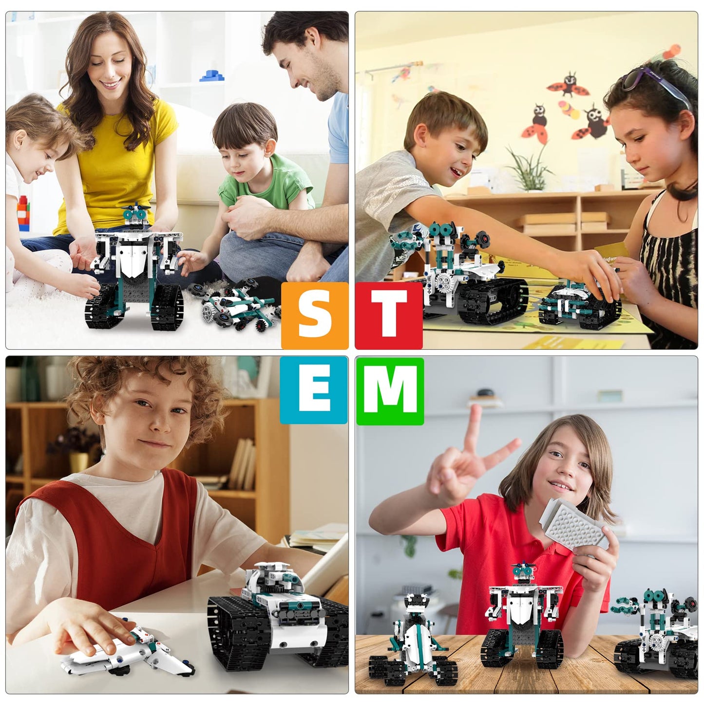 Suplanet STEM Robot Toys – 12-in-1 Remote & App-Controlled Kit for Kids 8-14 (469 Pcs)