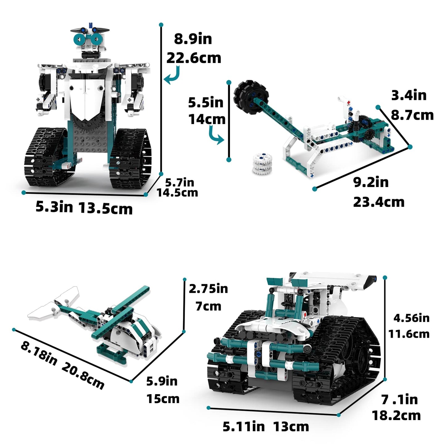 Suplanet STEM Robot Toys – 12-in-1 Remote & App-Controlled Kit for Kids 8-14 (469 Pcs)