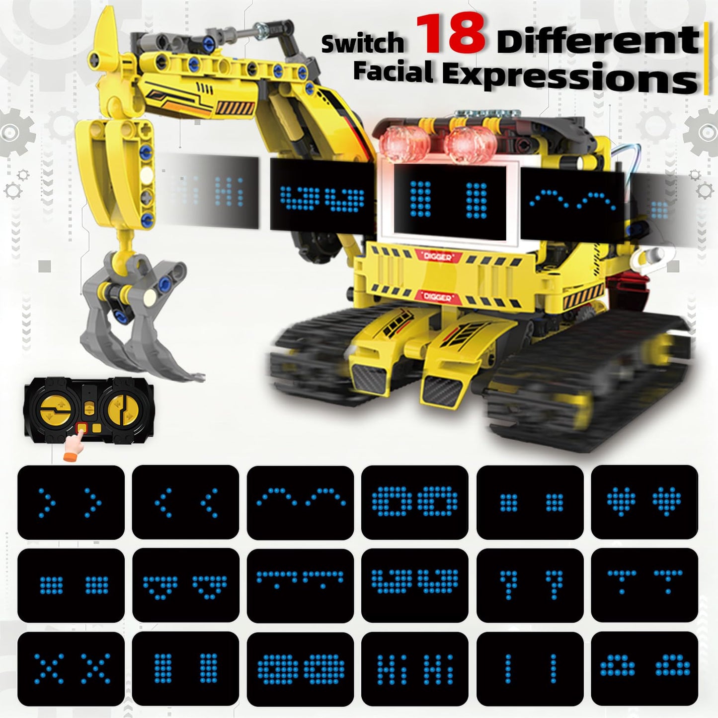 Suplanet 5-in-1 Programmable Robot Building Set for Ages 6-14 – Remote & App Control, LED Display (660 PCS)