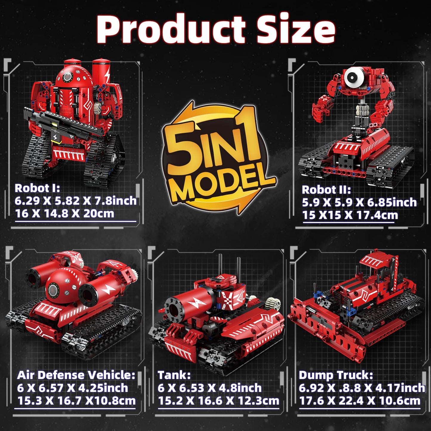 Suplanet STEM Robot Toys for Kids 8-14 – 5-in-1 Remote Control & APP Programmable Kit (495+ Pcs)