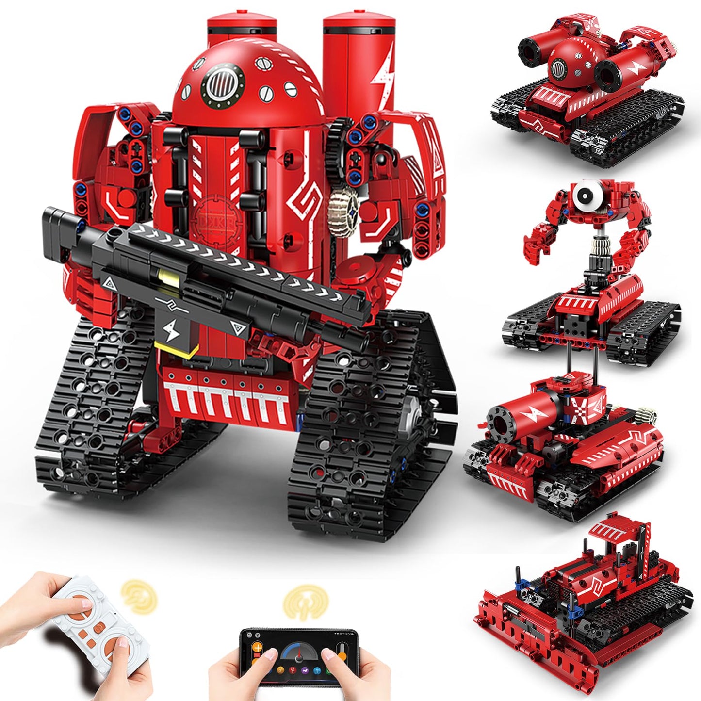 Suplanet STEM Robot Toys for Kids 8-14 – 5-in-1 Remote Control & APP Programmable Kit (495+ Pcs)