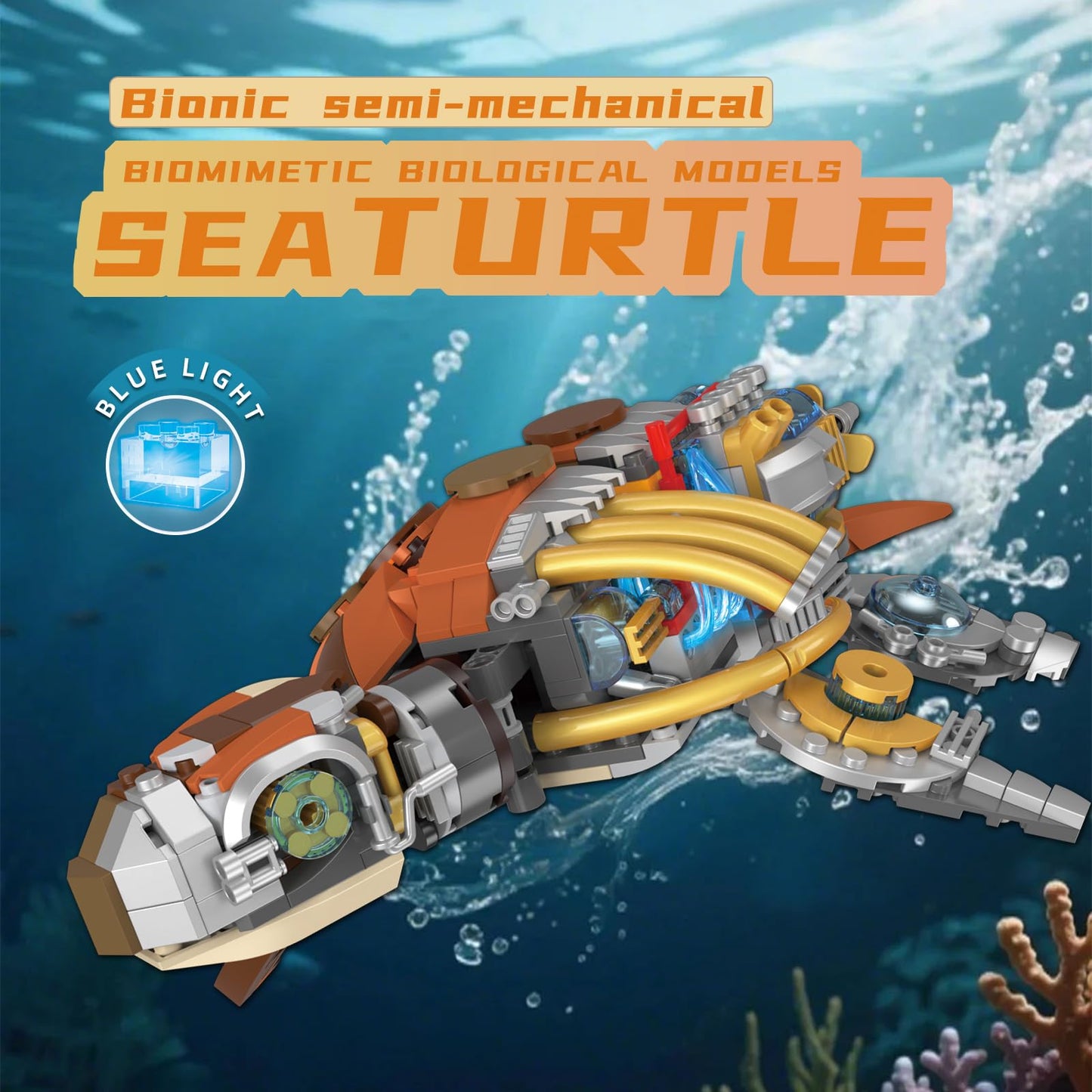Suplanet Mechanical Turtle Building Set – 659PCS with Rotatable Mechanism & Display Stand | STEM Toy for Ages 8–14