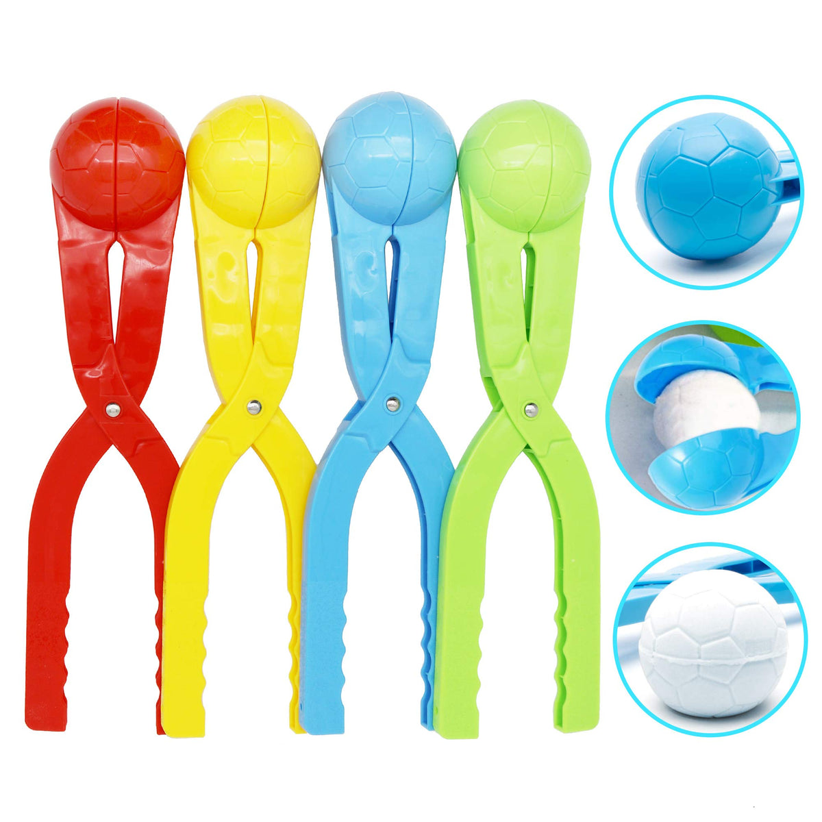 SupMLC Snowball Makers 4-Pack – Quick Round Snowballs for Kids’ Outdoor Fun
