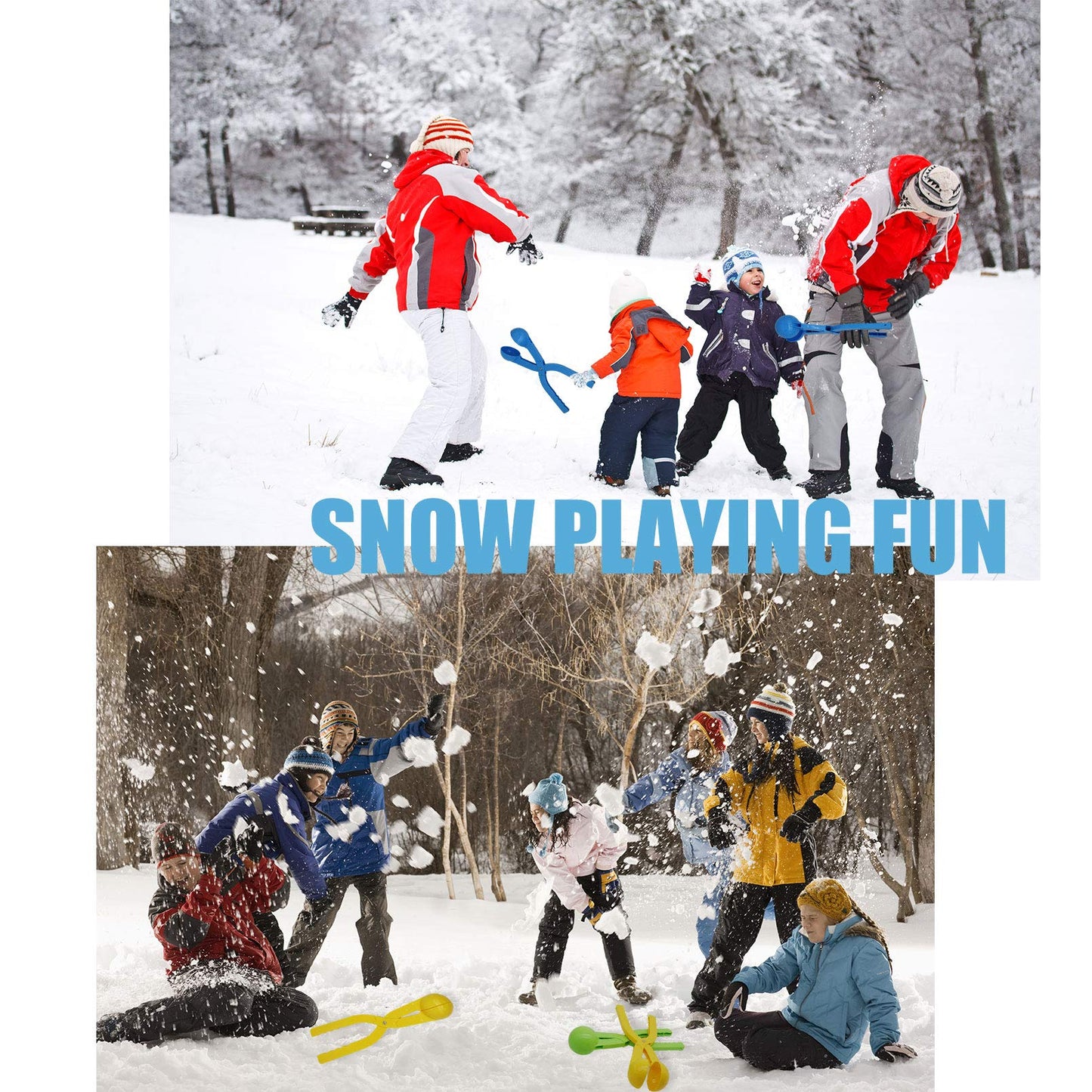 SupMLC Snowball Makers 4-Pack – Quick Round Snowballs for Kids’ Outdoor Fun