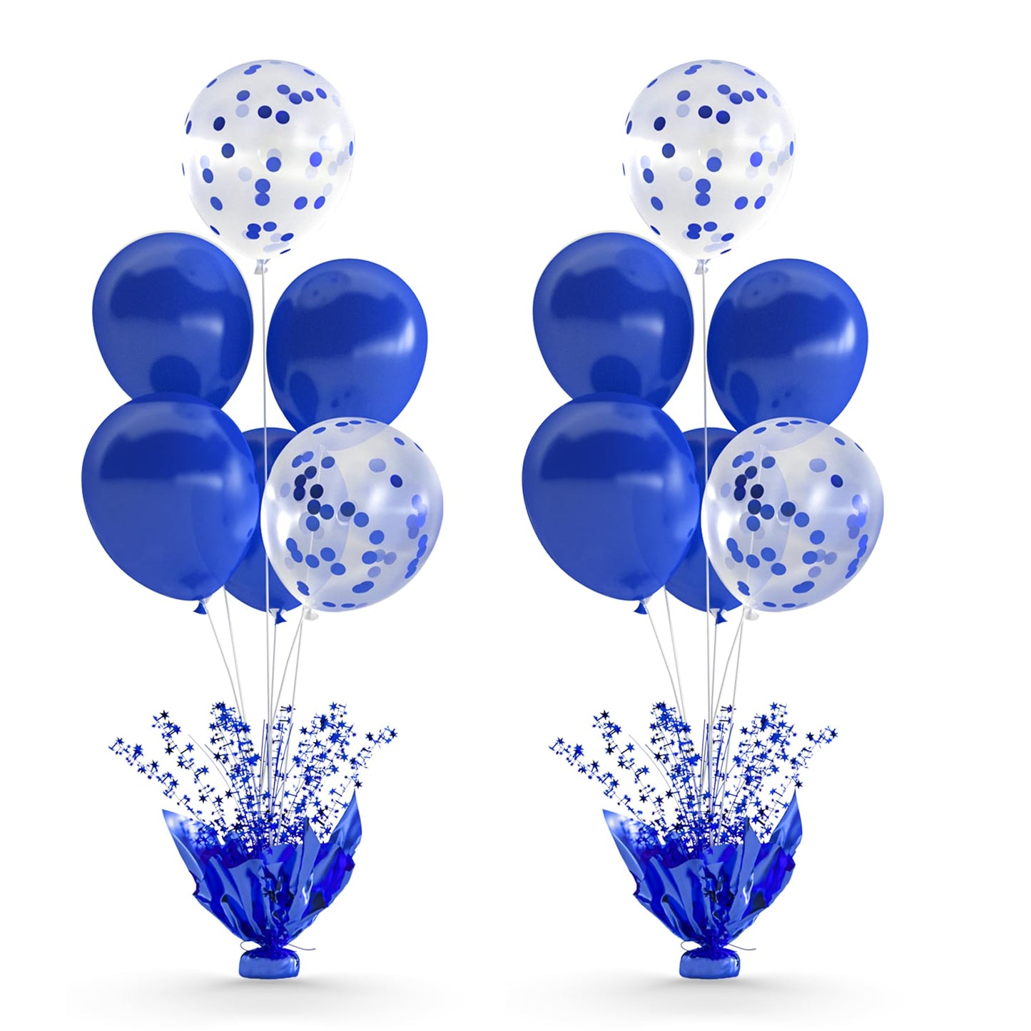 Suppromo 2 Set Royal Blue Balloon Stand Kit with Foil Star Spray – Birthday & Event Centerpiece