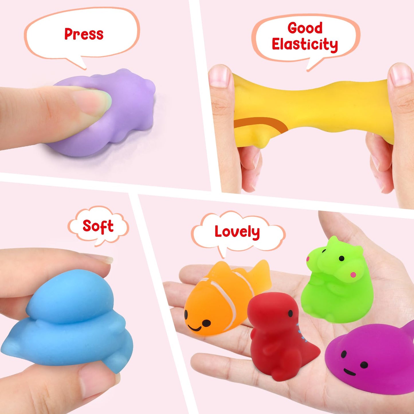 SURCVIO 28-Pack Valentines Day Gifts for Kids — Mochi Squishies & Cards