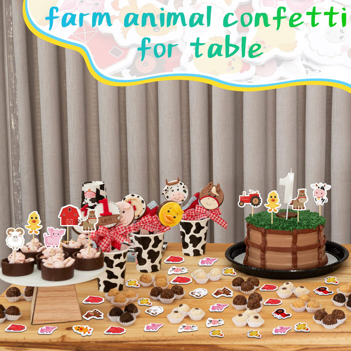 Sureio 500 Pack Farm Animal Foam Stickers – Self-Adhesive DIY Party Decor & Classroom Favors