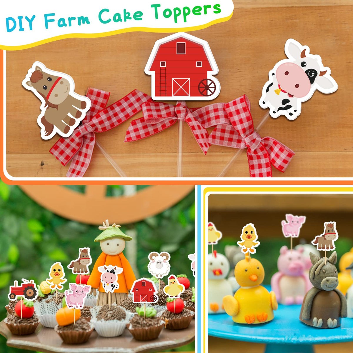 Sureio 500 Pack Farm Animal Foam Stickers – Self-Adhesive DIY Party Decor & Classroom Favors