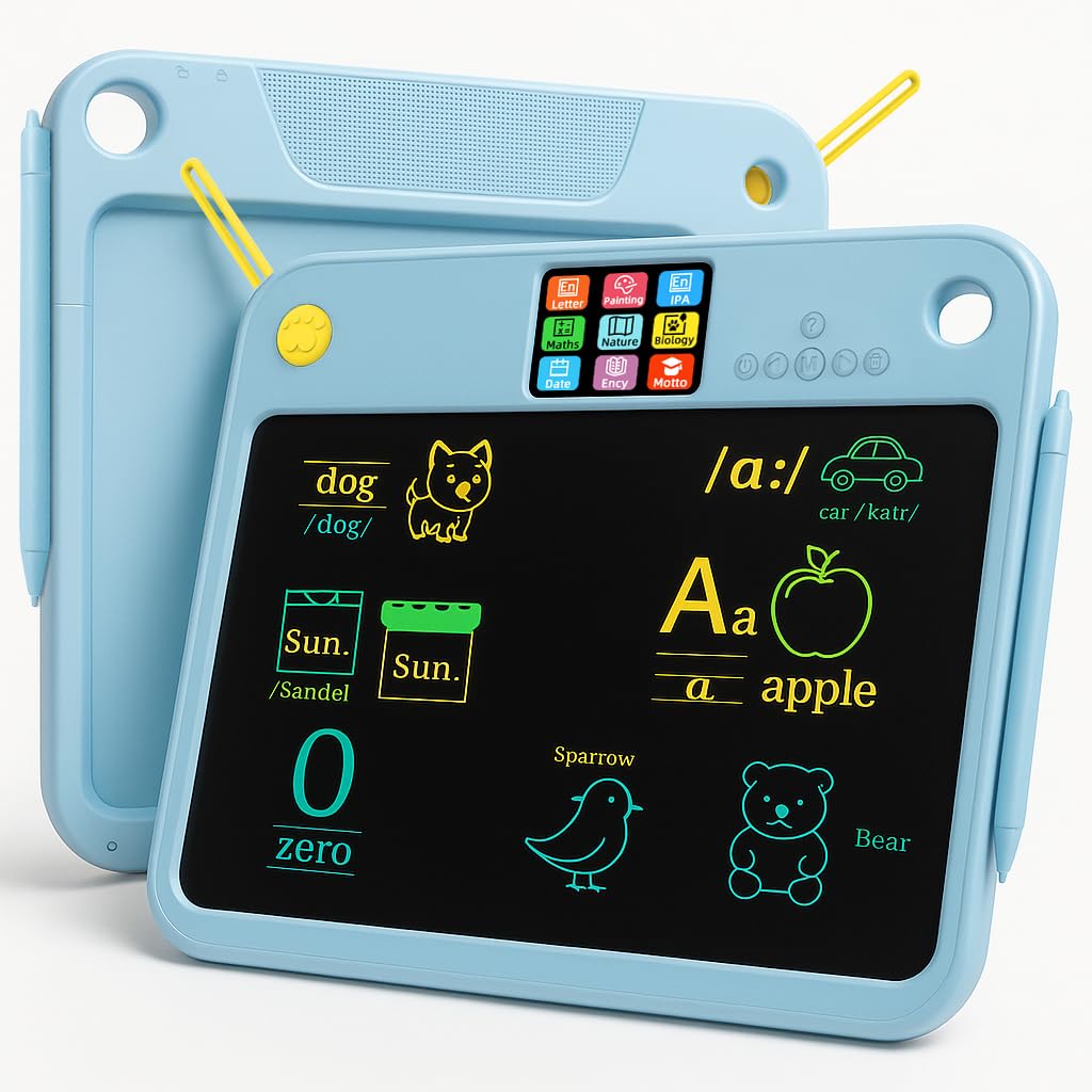 Surekuo 16-Inch LCD Learning Tablet for Kids 5-7 – 9 Themes, Rechargeable Erasable Board, Valentine’s Day Gift Ready
