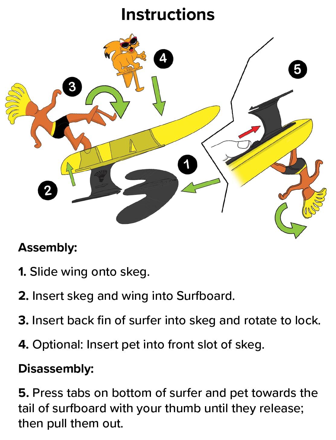 Surfer Dudes Hanalei Harry – Wave Powered Mini-Surfer Toy | No Batteries Needed