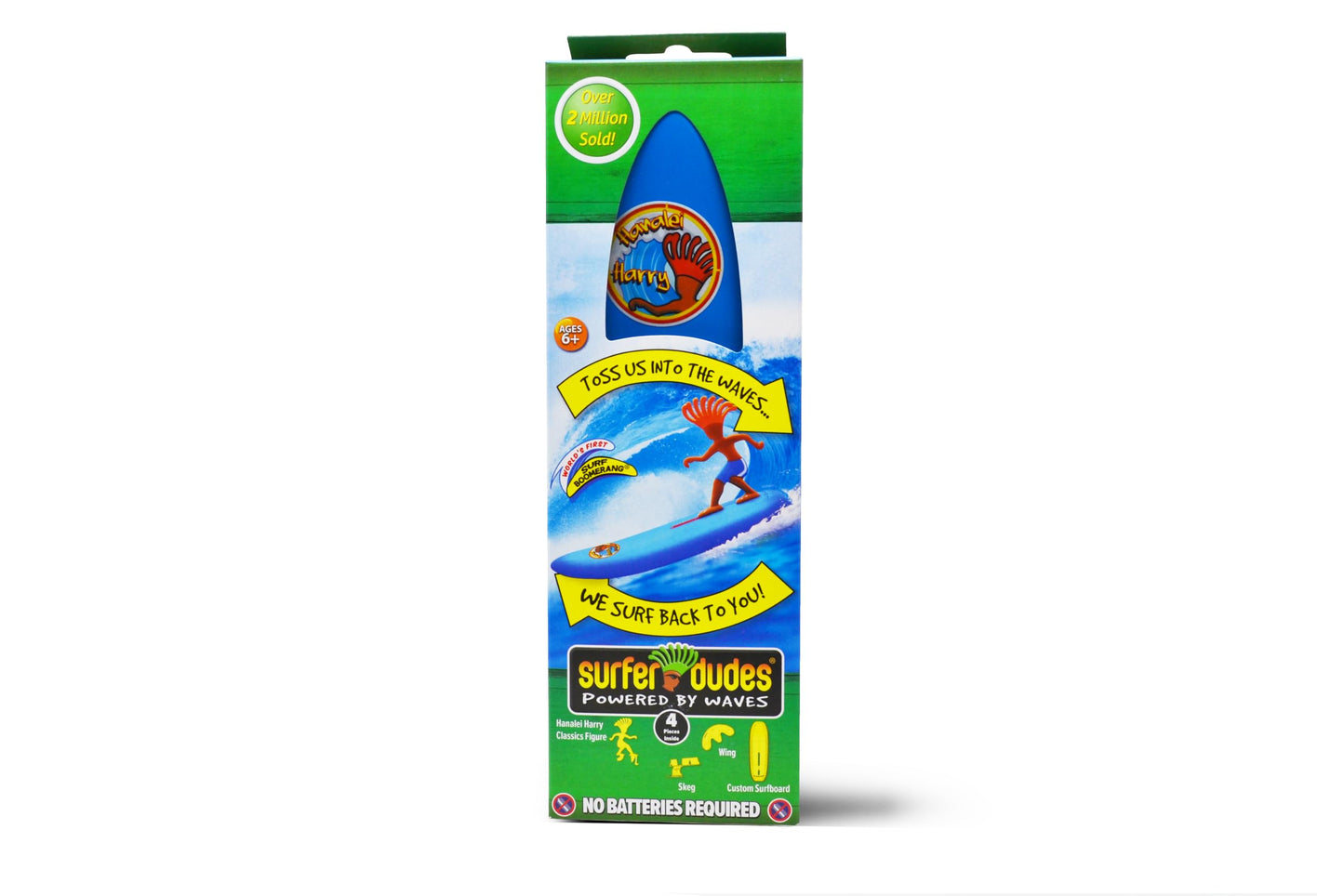 Surfer Dudes Hanalei Harry – Wave Powered Mini-Surfer Toy | No Batteries Needed