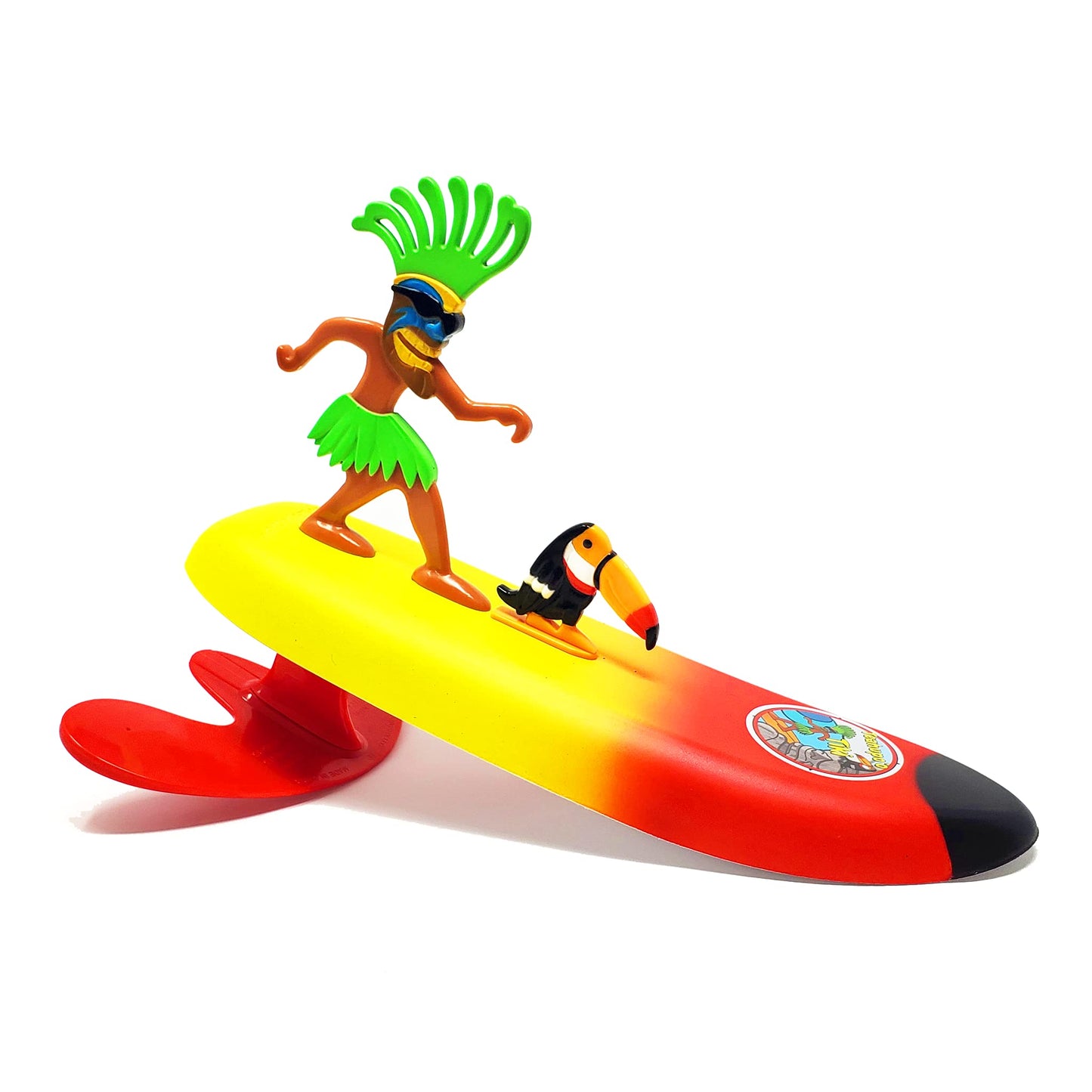 Surfer Dudes Legends & Surfer Pets Wave Powered Mini-Surfer – Teahupo'o Tiki & Toucan Tiki