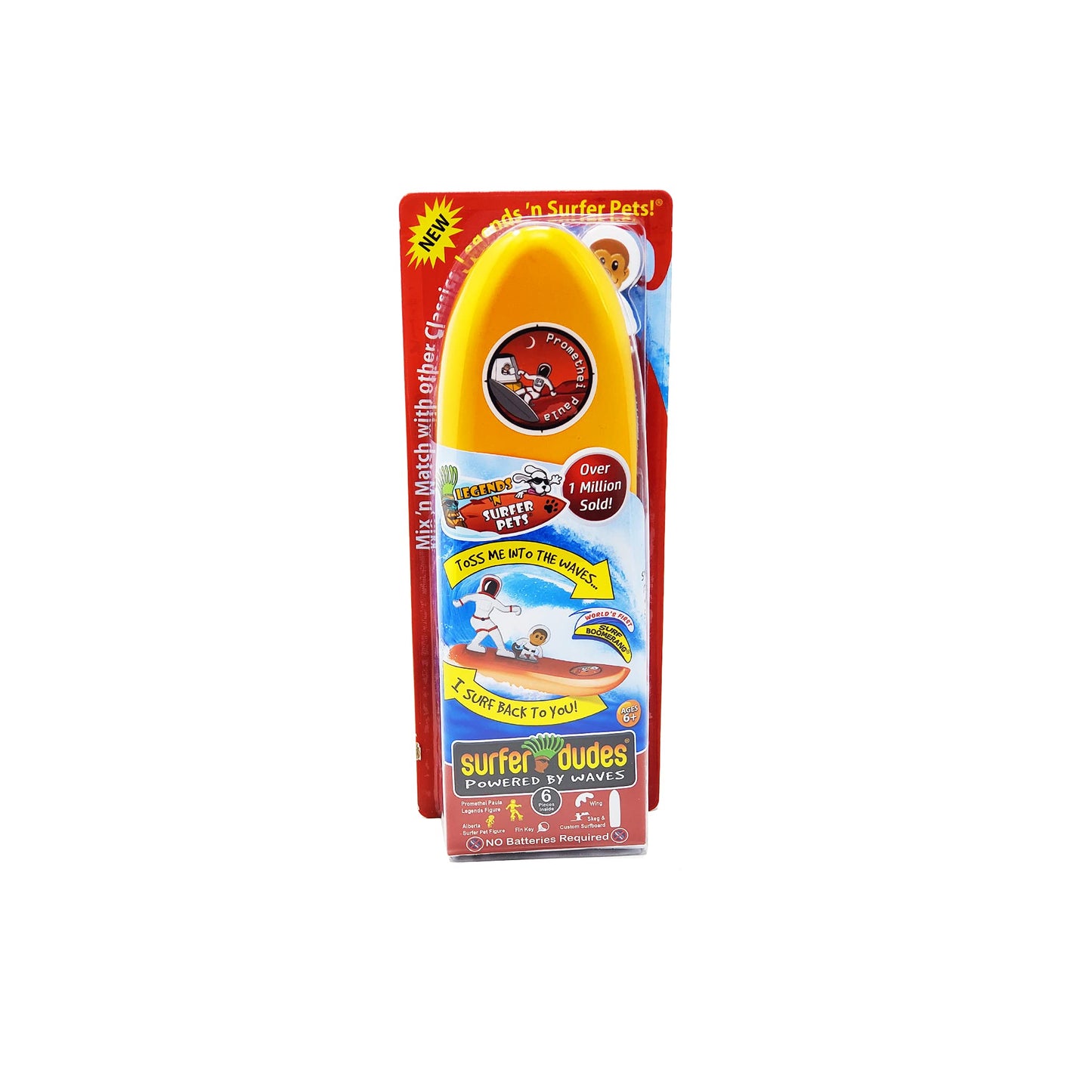 Surfer Dudes Legends & Surfer Pets Wave Powered Mini-Surfer – Beach Toy