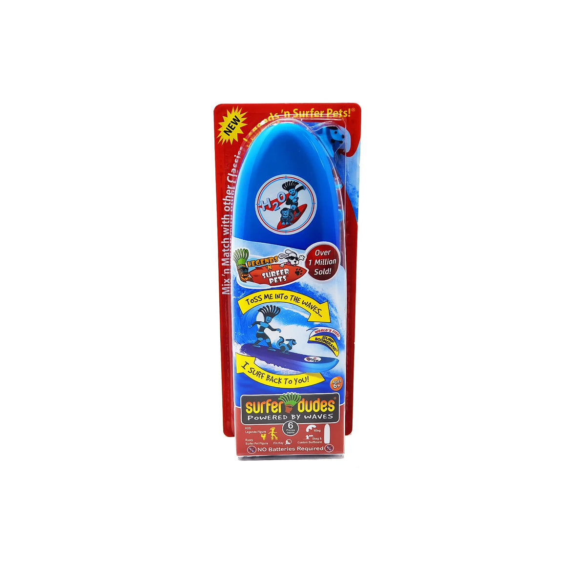 Surfer Dudes Legends & Surfer Pets Wave Powered Mini-Surfer Beach Toy by H2O & Rusty