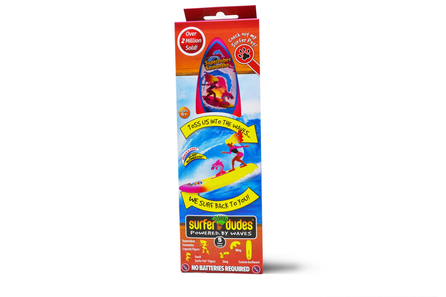 Surfer Dudes Legends & Surfer Pets: Wave-Powered Mini-Surfer Beach Toy