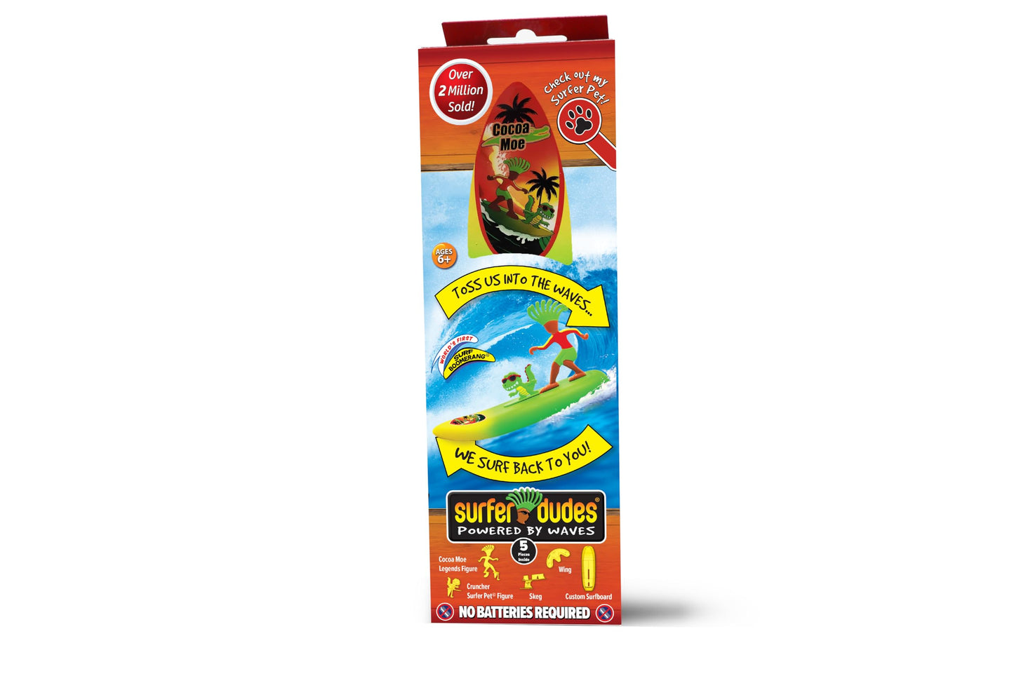 Surfer Dudes Legends & Surfer Pets Wave Powered Mini-Surfer – Cocoa Moe & Cruncher