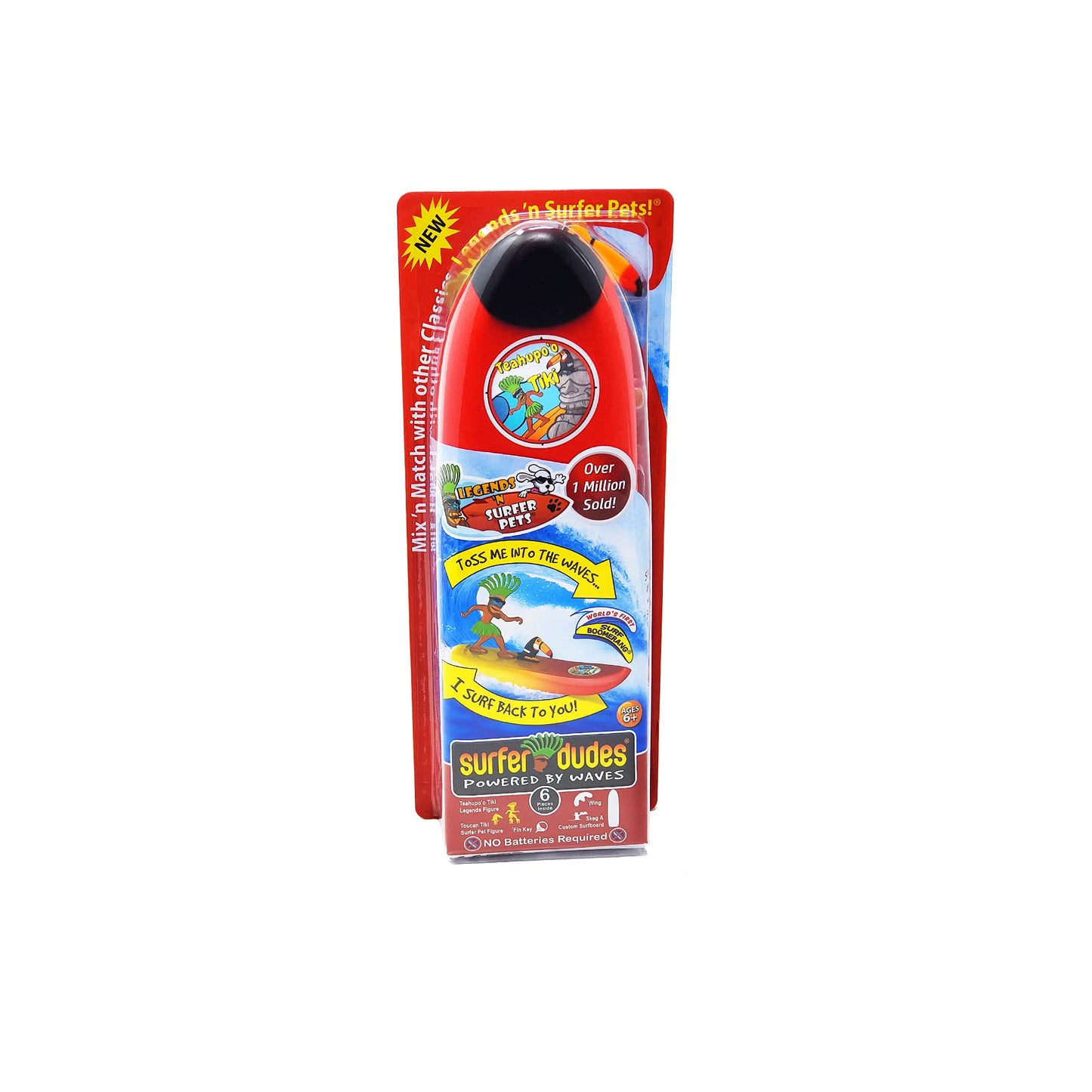 Surfer Dudes Legends & Surfer Pets Wave Powered Mini-Surfer – Teahupo'o Tiki & Toucan Tiki