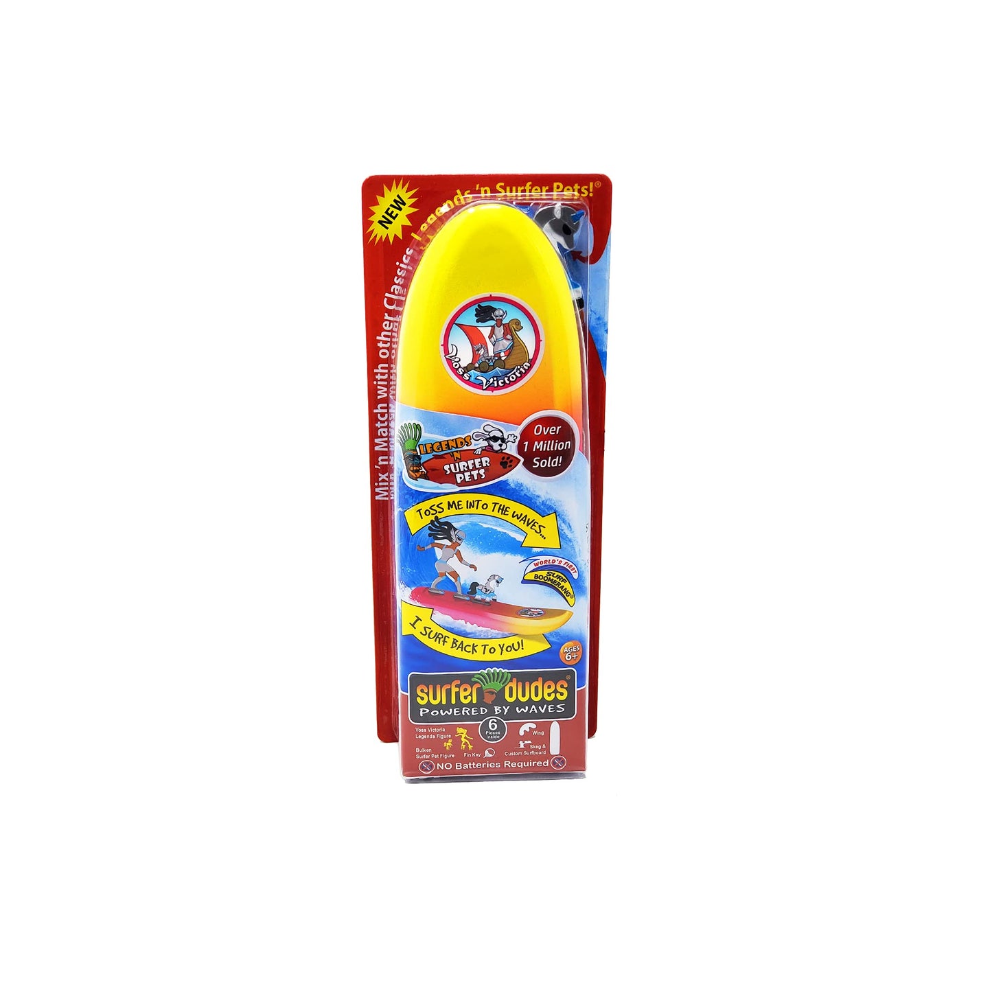 Surfer Dudes Legends & Surfer Pets Wave-Powered Mini-Surfer – Beach Toy