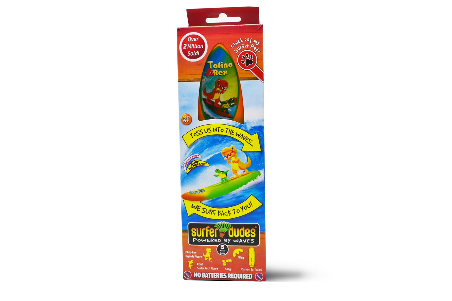 Surfer Dudes Legends & Surfer Pets Wave Powered Mini-Surfer – Tofino Rex & Coral