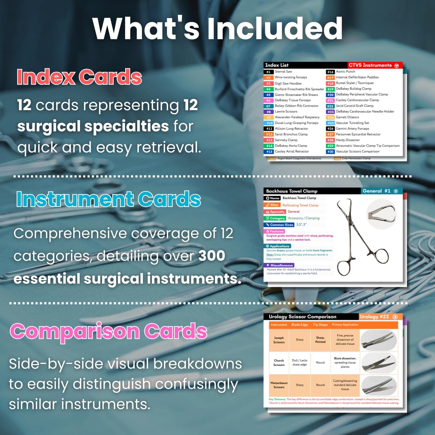 Surgical Instruments Flashcards for Sterile Processing & Surgical Tech