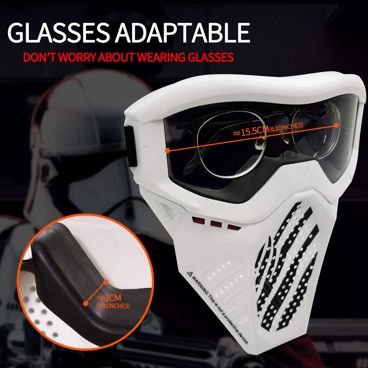 Surper 2 Pack Tactical Mask for Nerf Rival – Black & White Team Masks