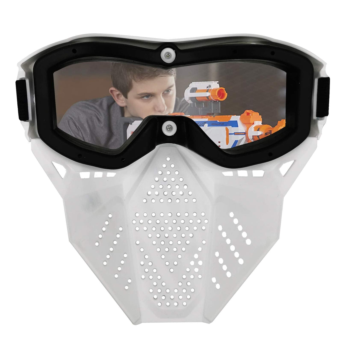 Surper 2 Pack Tactical Mask for Nerf Rival – Black & White Team Masks