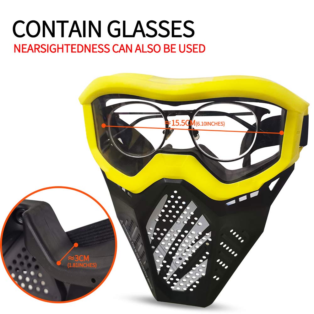 Surper 4 Pack Tactical Mask for Nerf Rival – Blue, Black, White & Yellow